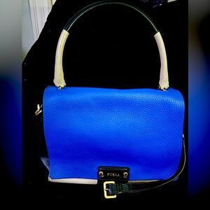 Furla Capriccio 3 Tone Top Handle Large Satchel w/dustbag (EUC)